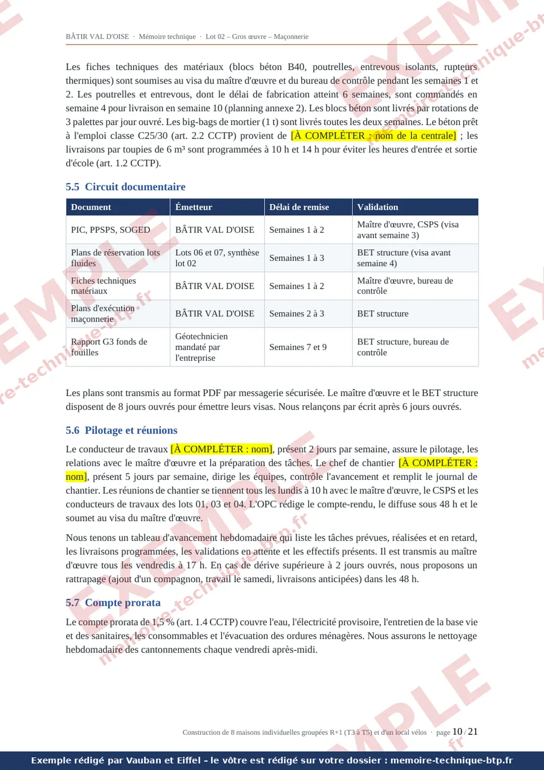 Exemple de mémoire technique, page 10